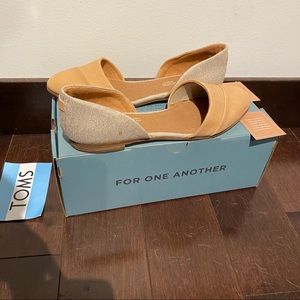 Toms Flats Jutti D’orsay honey leather 8.5